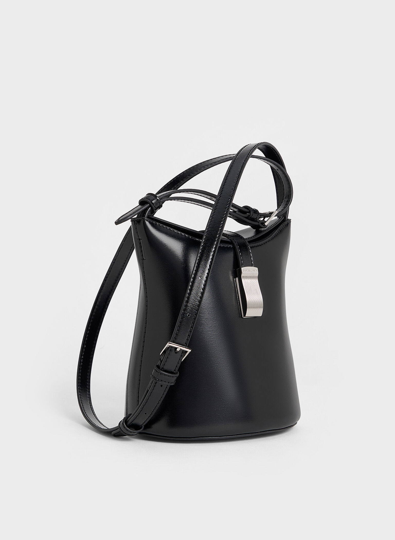 Wisteria Belted Bucket Bag, Noir, hi-res