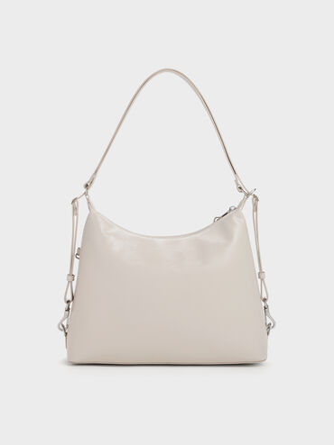 Bolso Hobo Atwood con cadena, Shell Grey, hi-res