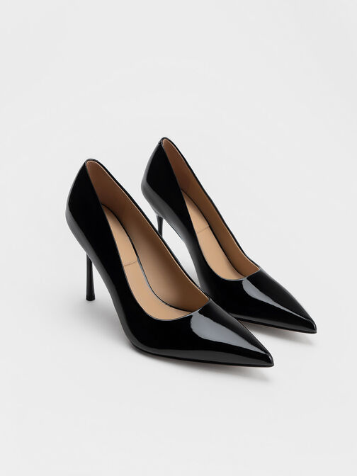 Kyra Patent Leather Pumps, Black Patent, hi-res