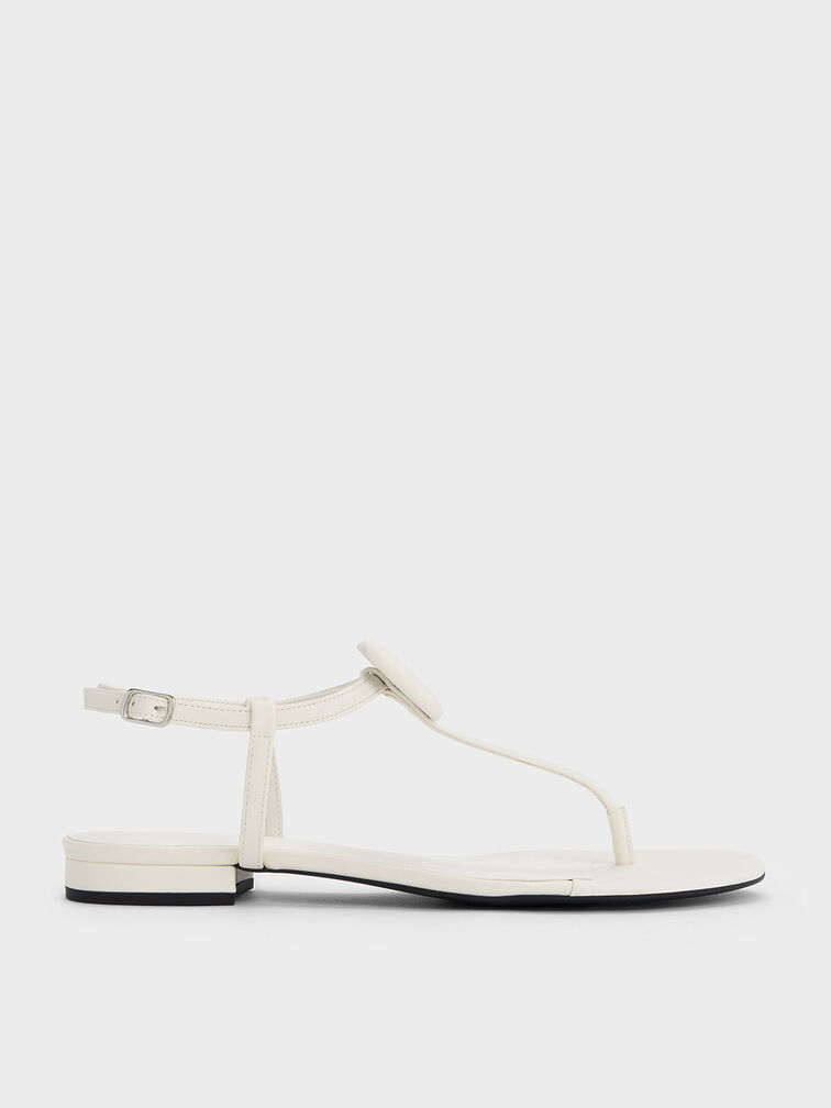 Koa Thong Sandals, White, hi-res