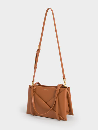 Midori Geometric Tote Bag, Tan, hi-res