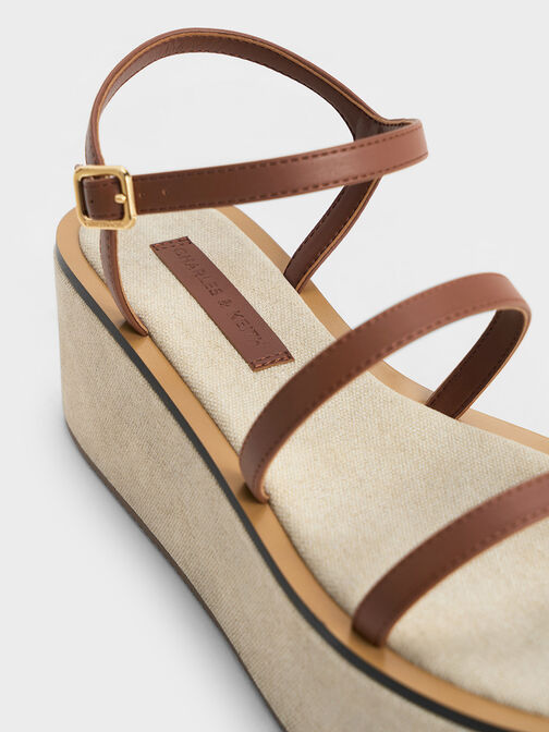 Strappy Flatform Wedge Sandals, Multi, hi-res