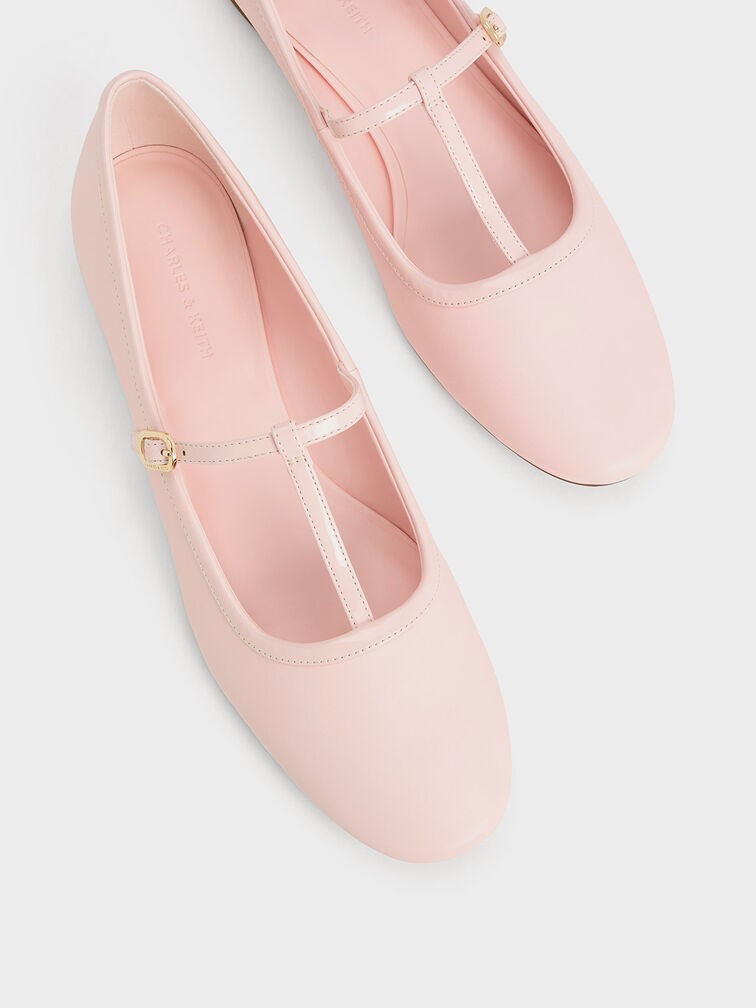 Light Pink T-Bar Mary Jane Flats - CHARLES & KEITH SG