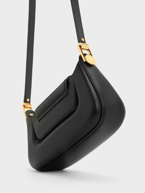 Black Scarf-Wrapped Top Handle Bag - CHARLES & KEITH US