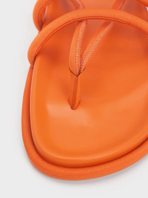 Toni Tubular Tie-Around Sandals, Orange, hi-res