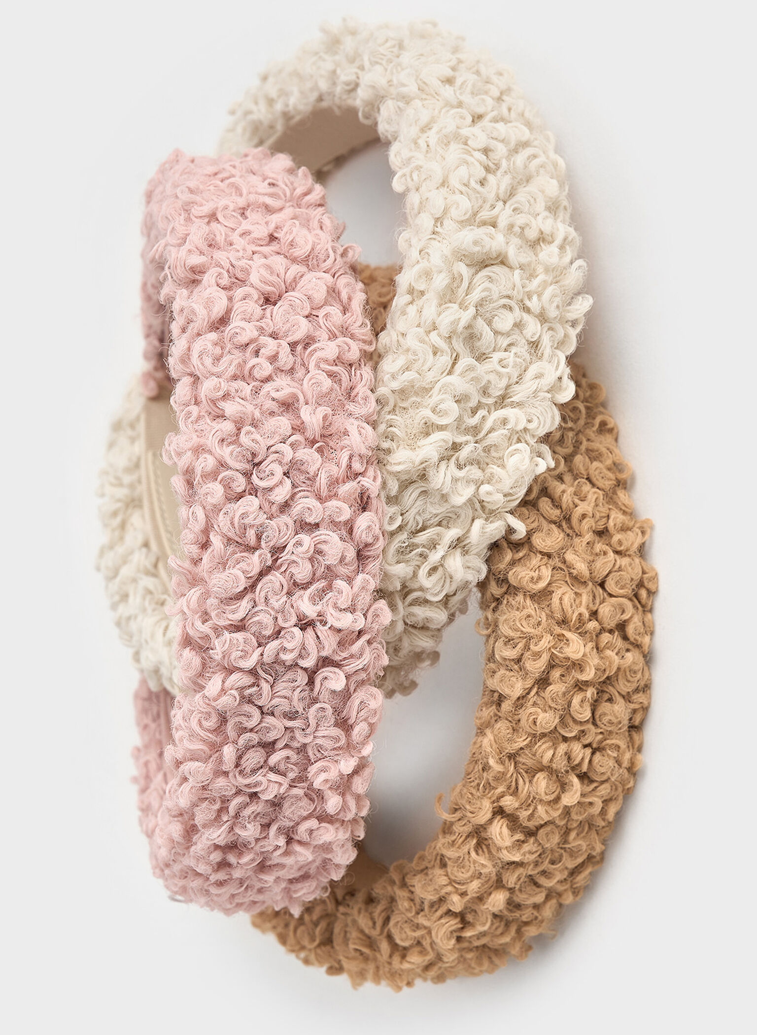 Furry Headband, Camel, hi-res