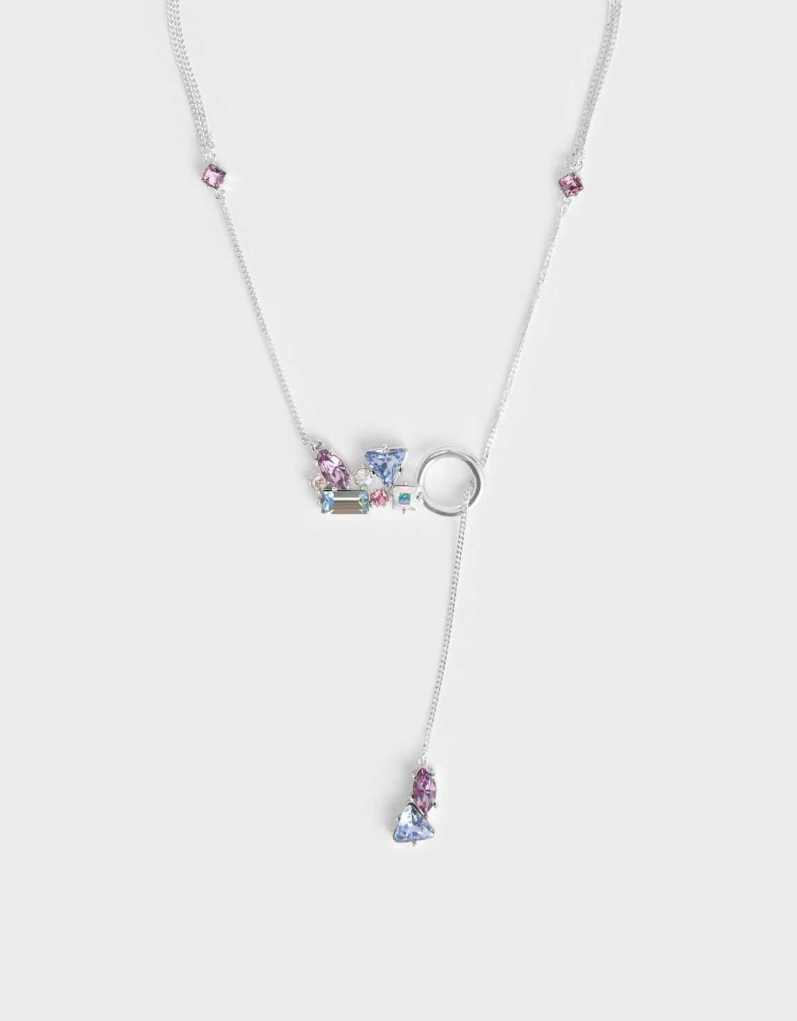 Double necklace clearance silver