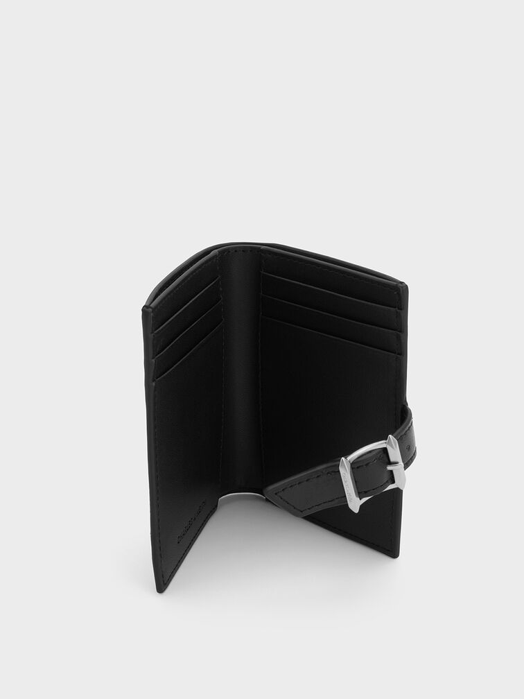 Cartera Bryna con detalles metálicos, Noir, hi-res