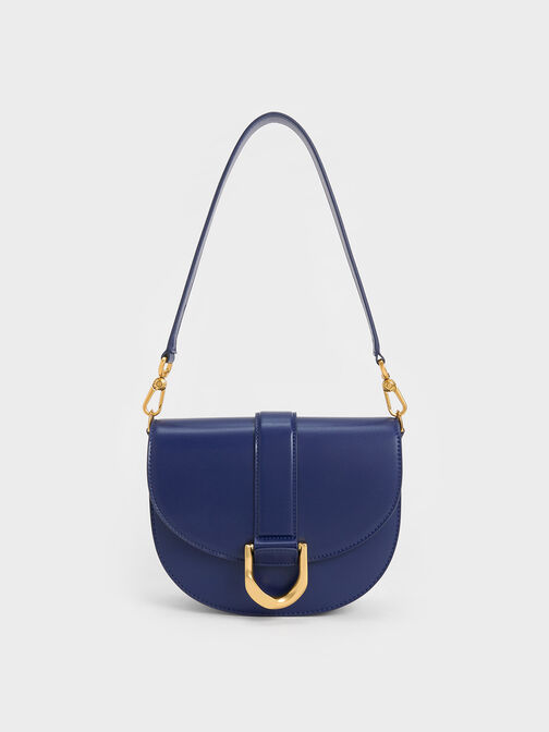 Gabine Saddle Bag, Navy, hi-res
