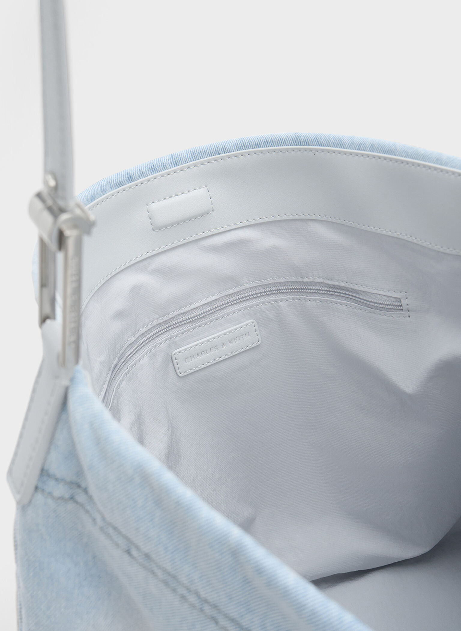 Sianna Denim Slouchy Hobo Bag, Light Washed Denim, hi-res