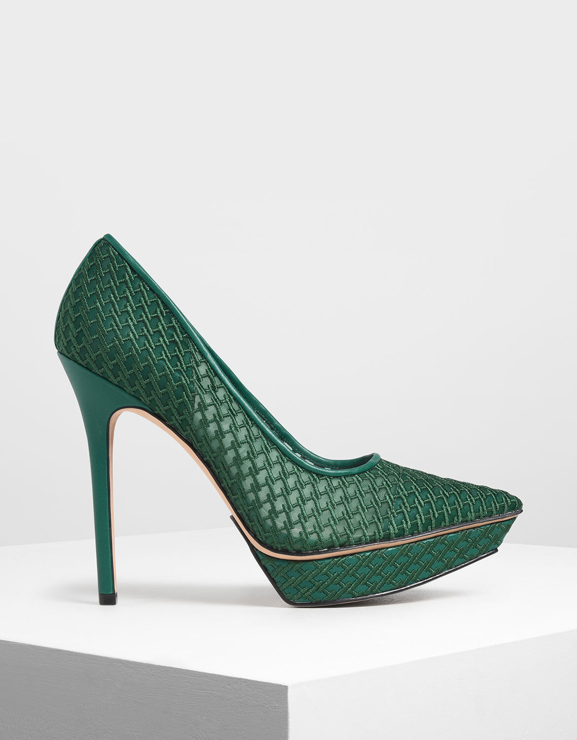 Green platform pumps Outlet