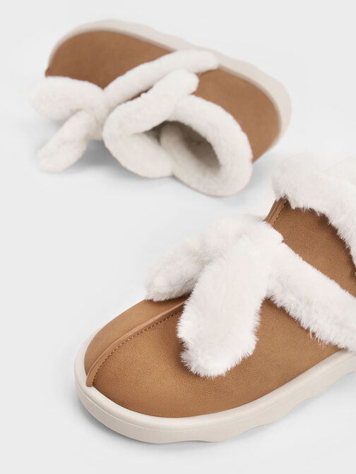 Girls' Fur-Trim Boots, Camel, hi-res