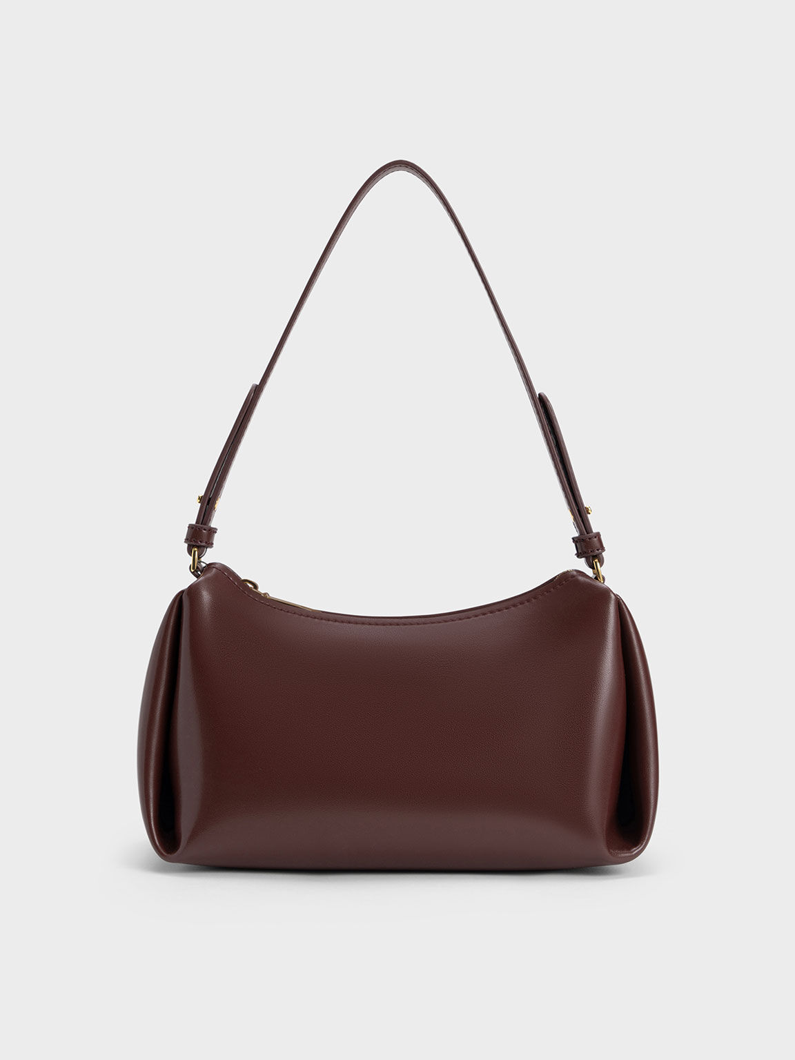 Nezu Chain Handle Hobo Bag, Dark Chocolate, hi-res