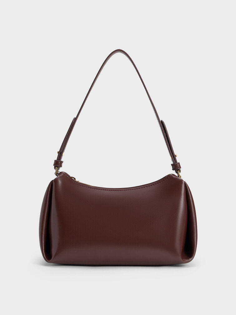 Nezu Chain Handle Hobo Bag, Dark Chocolate, hi-res