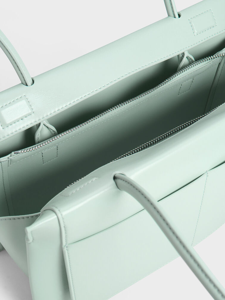 Irie Elongated-Handle Shoulder Bag, Sage Green, hi-res