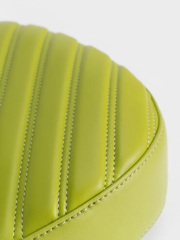 Freja Curved Panelled Bag, Lime, hi-res