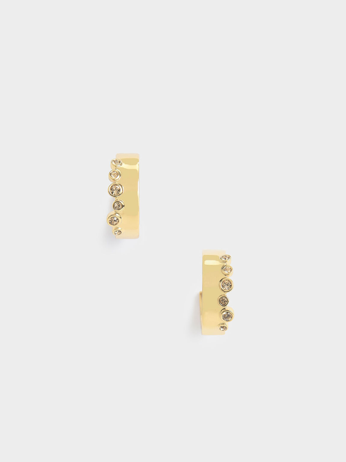 施華洛世奇®水晶鑲嵌耳環, 金色, hi-res