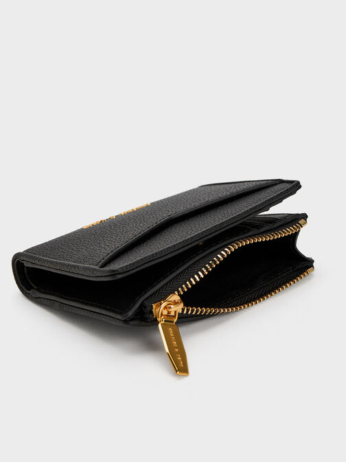 Cayce Short Wallet, Black, hi-res