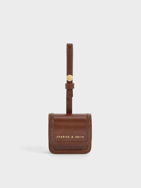 Stitch-Trim AirPods Pouch, Dark Brown, hi-res