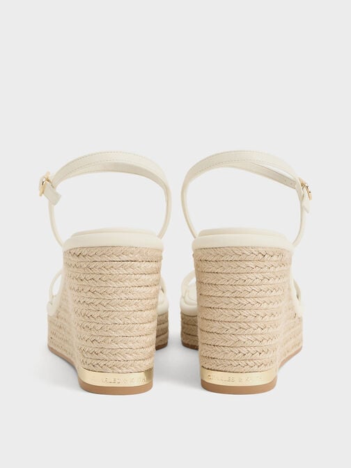 Espadrille Wedges, Cream, hi-res