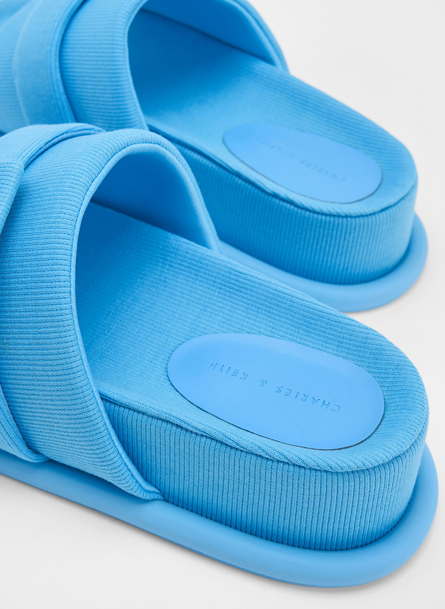 Sandalias Tejidas con Hebilla, Azul, hi-res