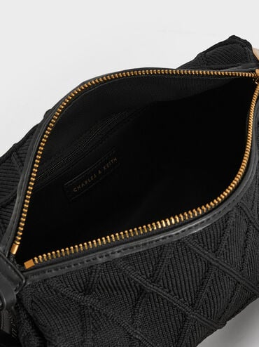 Bolso tejido Willa, Negro, hi-res