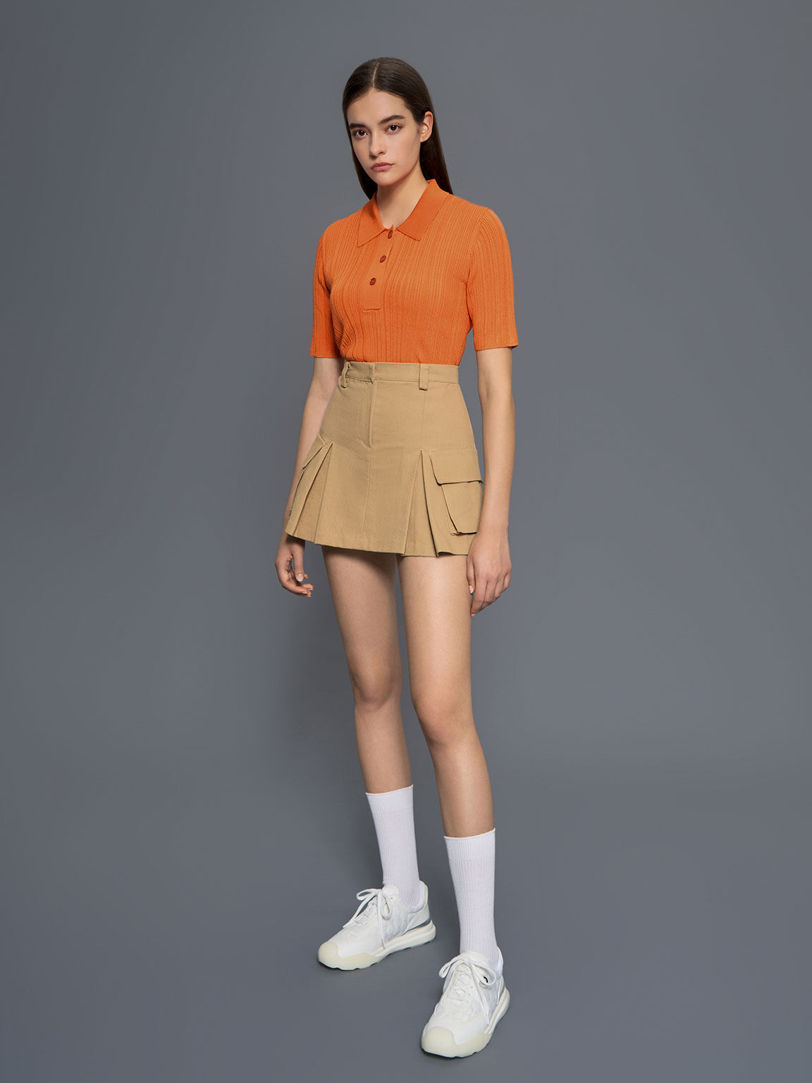Nylon Low-Top Sneakers, White, hi-res