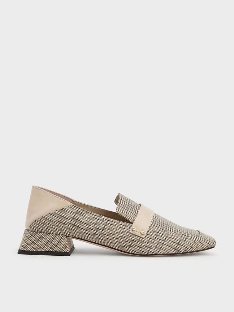 Charles & Keith Women's Houndstooth-Print Penny Loafers