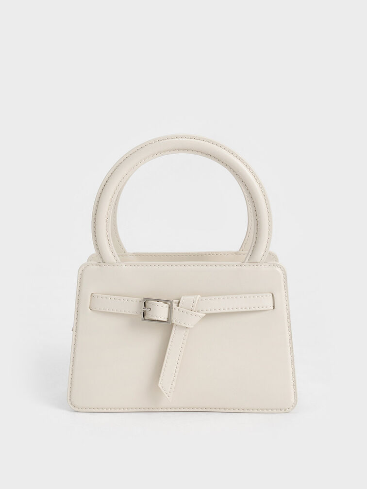 Belted Top Handle Bag, Chalk, hi-res