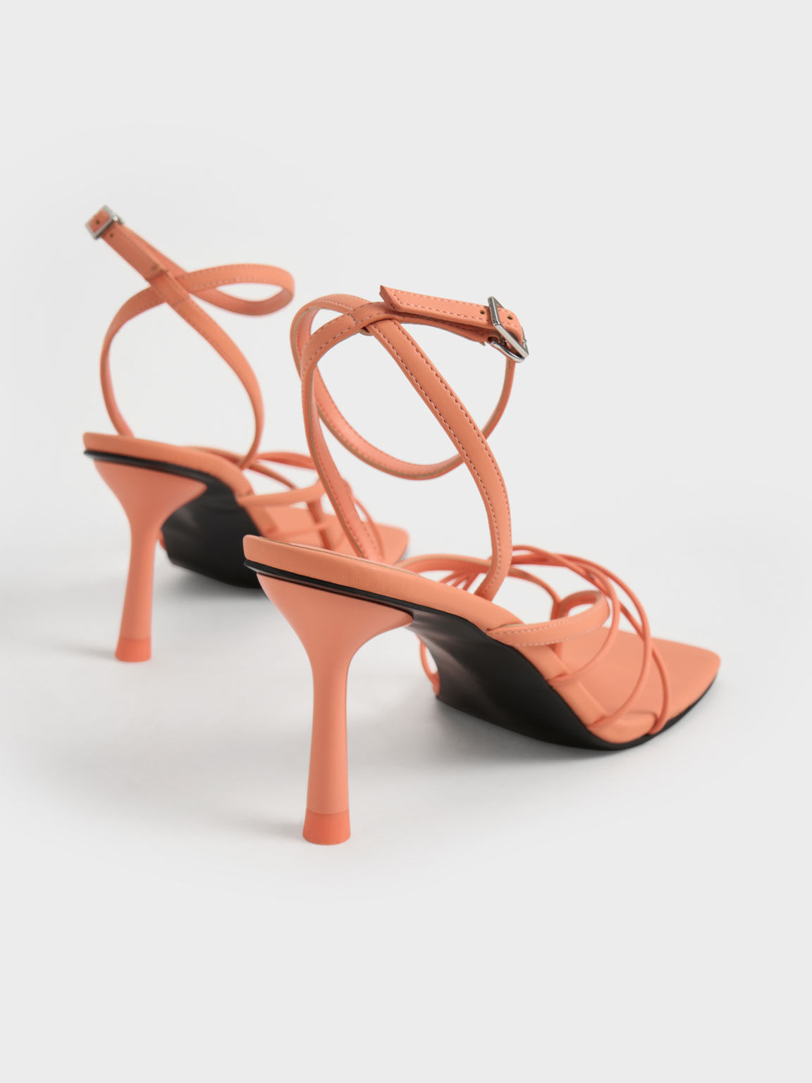 Peach strappy sandals hot sale