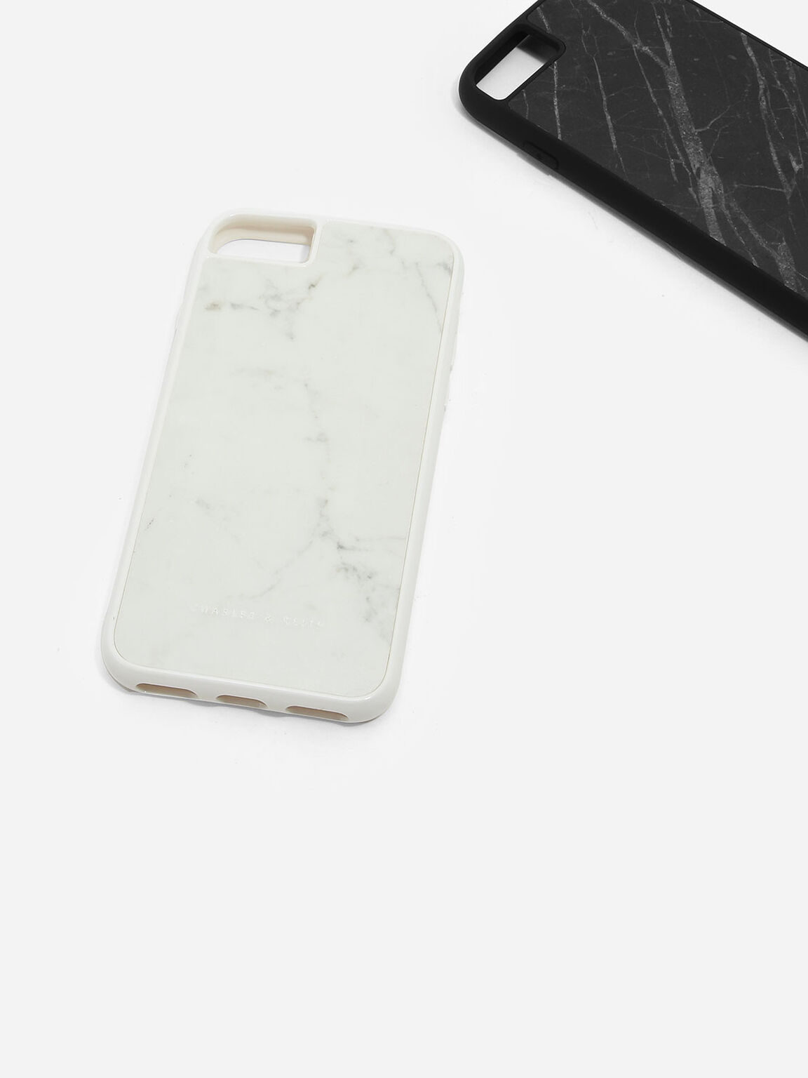 Marble iPhone Case, White, hi-res