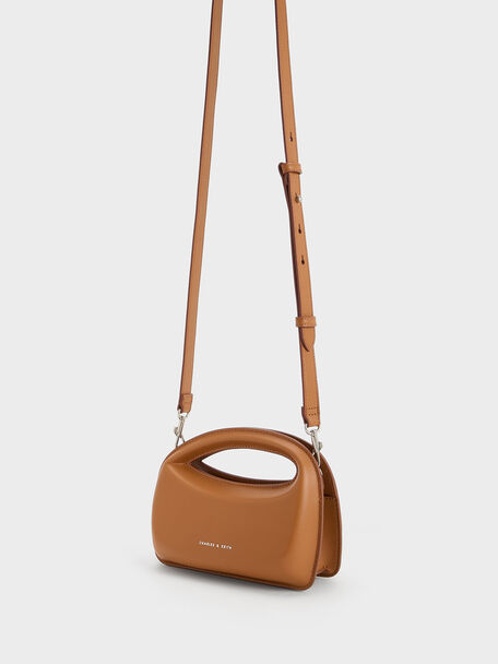 Mini Cocoon Top Handle Bag, Chocolate, hi-res