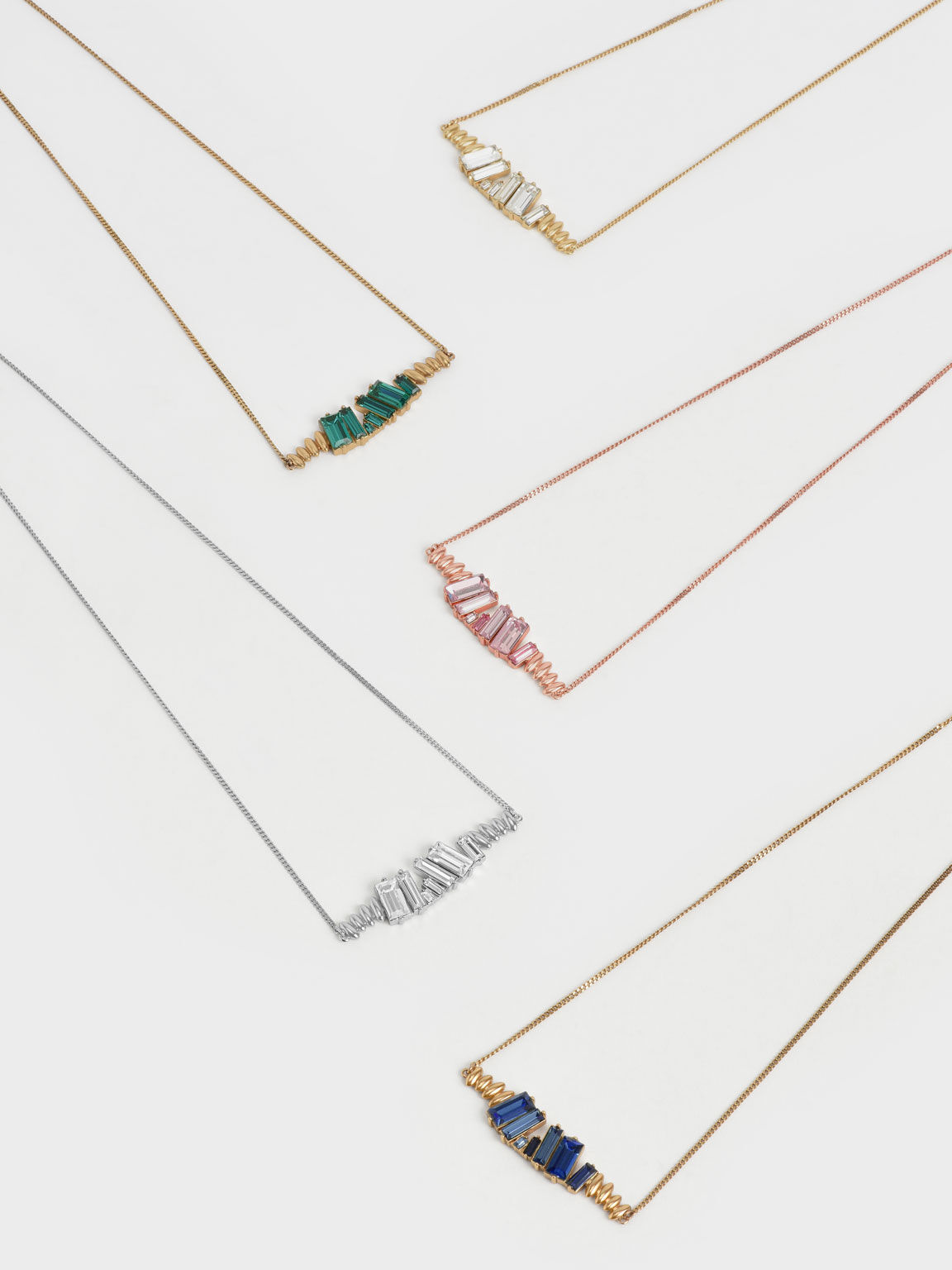 Swarovski® Crystal Embellished Matinee Necklace, Silver, hi-res