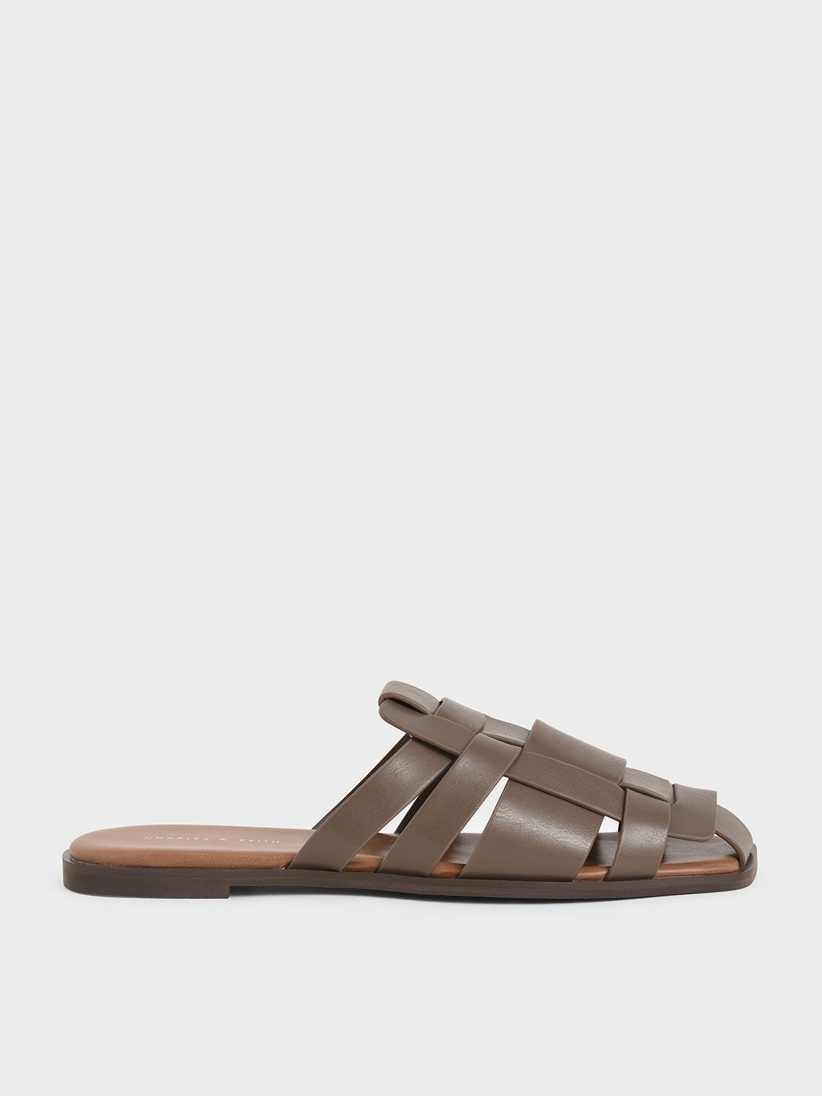 Brown leather flat clearance mules