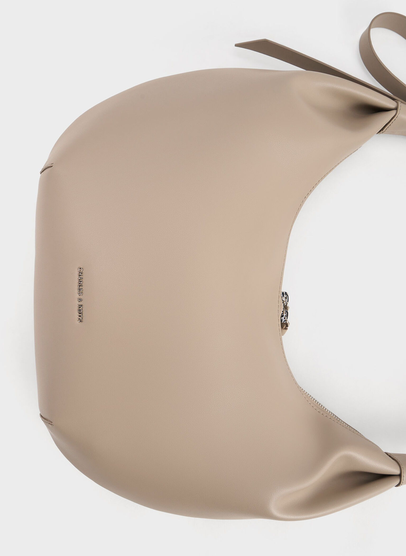 Odella Curved Hobo Bag, Taupe, hi-res