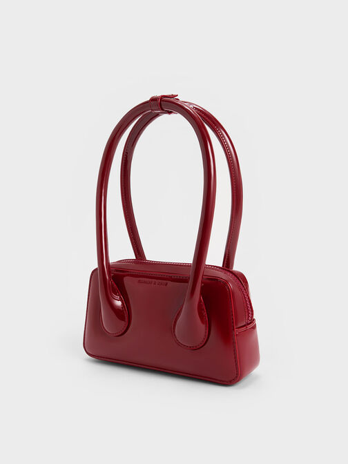 Lula Patent Double Handle Bag, Red, hi-res