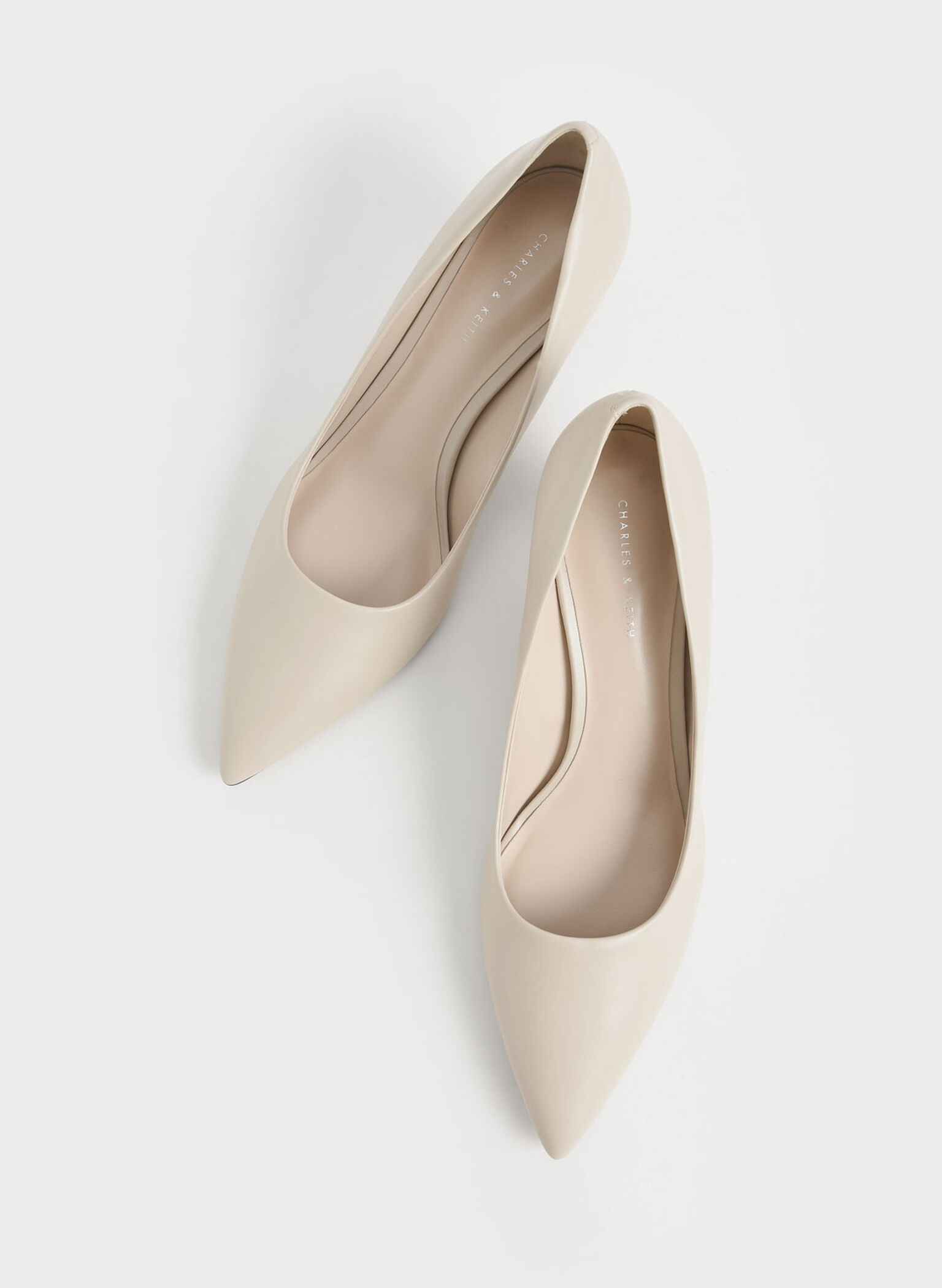 Metallic Sculptural Heel Pumps - CHARLES & KEITH MY