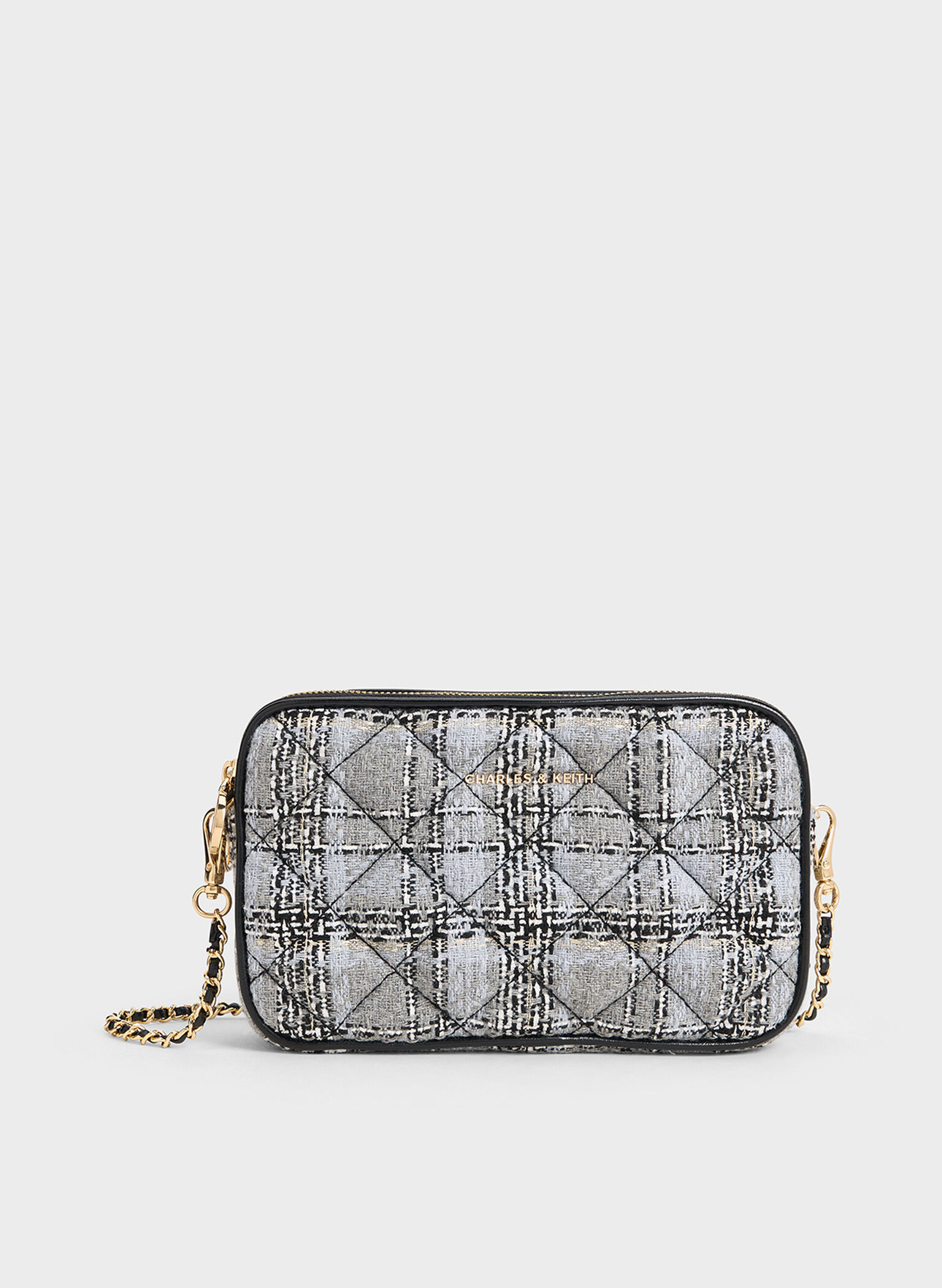 Mini Apfra Tweed Quilted Crossbody Bag, Multi, hi-res
