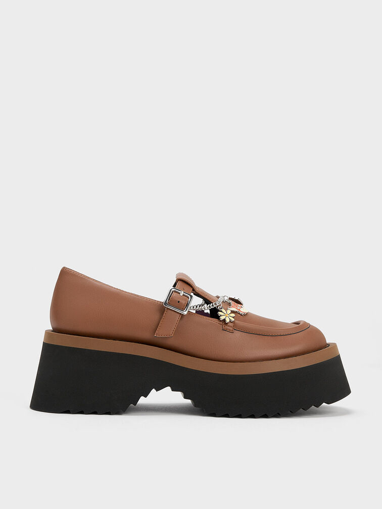 Judy Hopps Chain-Strap Mary Janes, Brown, hi-res