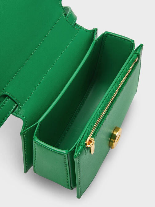 Bolso curvo Clover, Verde, hi-res