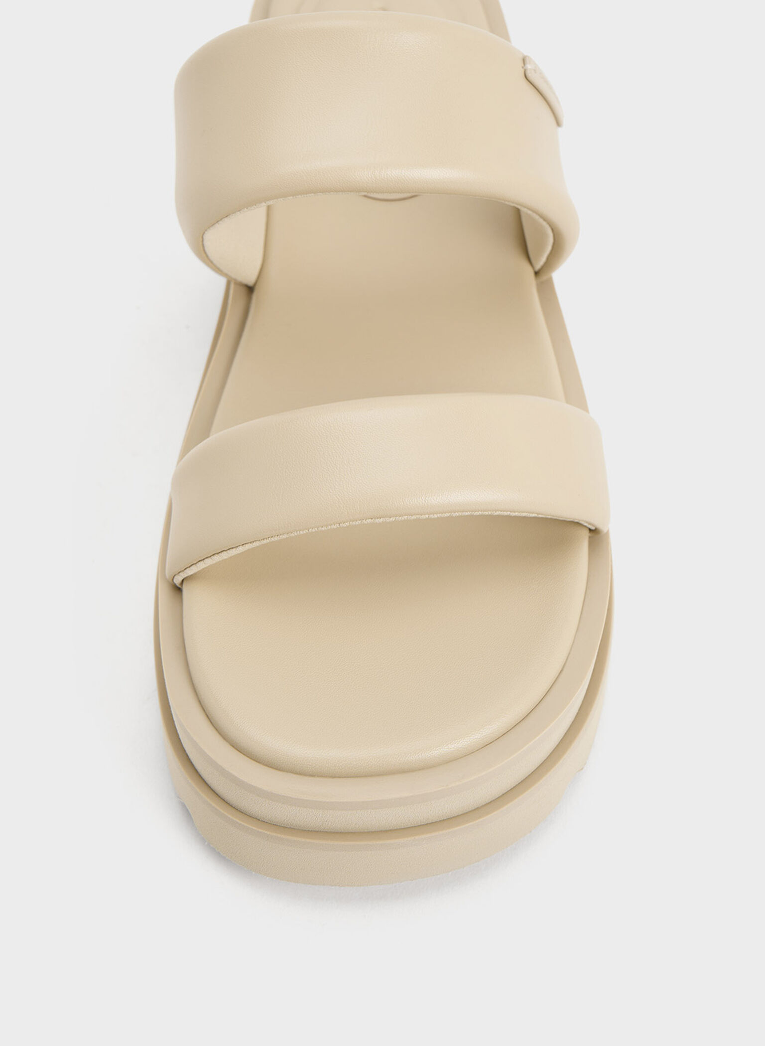Tattie Puffy-Strap Sandals, Taupe, hi-res