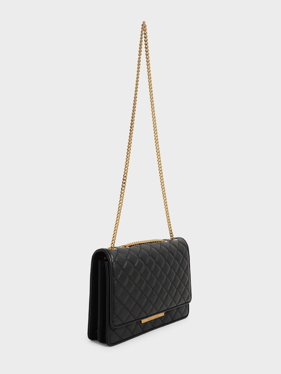 Charles & keith clearance quilted chain strap bag