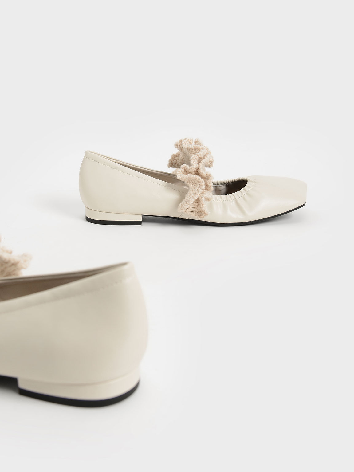 Ruffle Strap Mary Janes, Chalk, hi-res