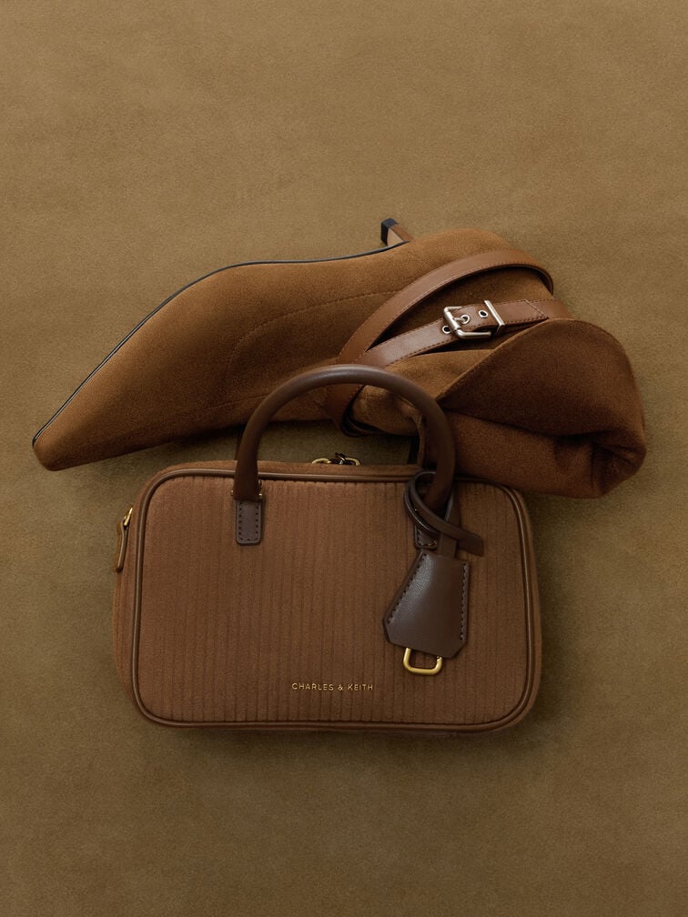 Mini bolso de bolos de pana Sianna, Mocha Brown, hi-res