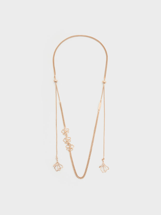 Fernley Flower Layered Necklace, Rose Gold, hi-res