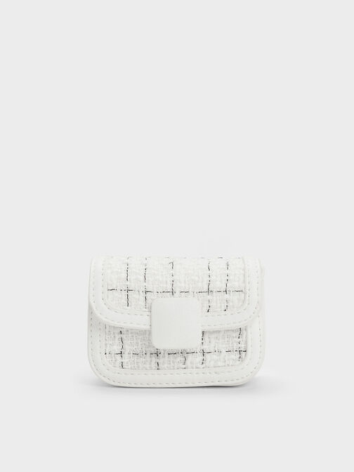 Micro Koa Tweed Crossbody Bag, Cream, hi-res