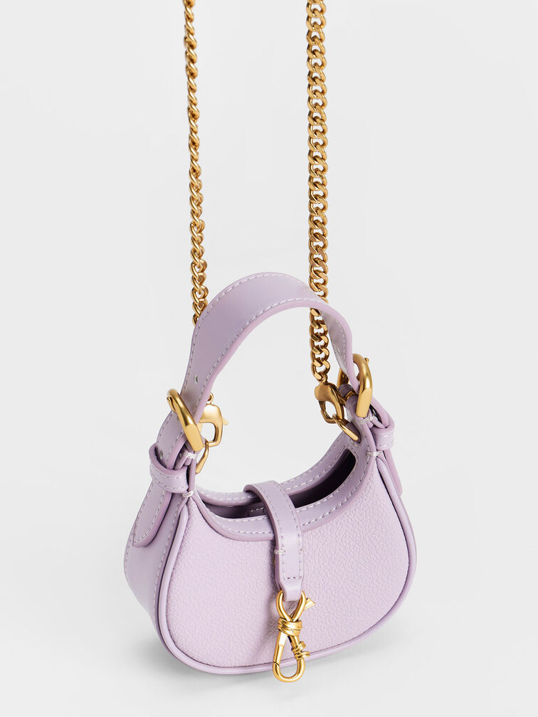 Thessaly Metallic Accent Micro Bag, Lilac, hi-res