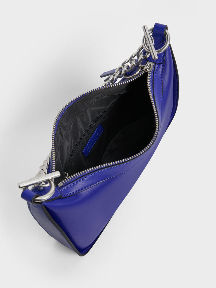 Minta Chain-Link Hobo Bag, Cobalt, hi-res