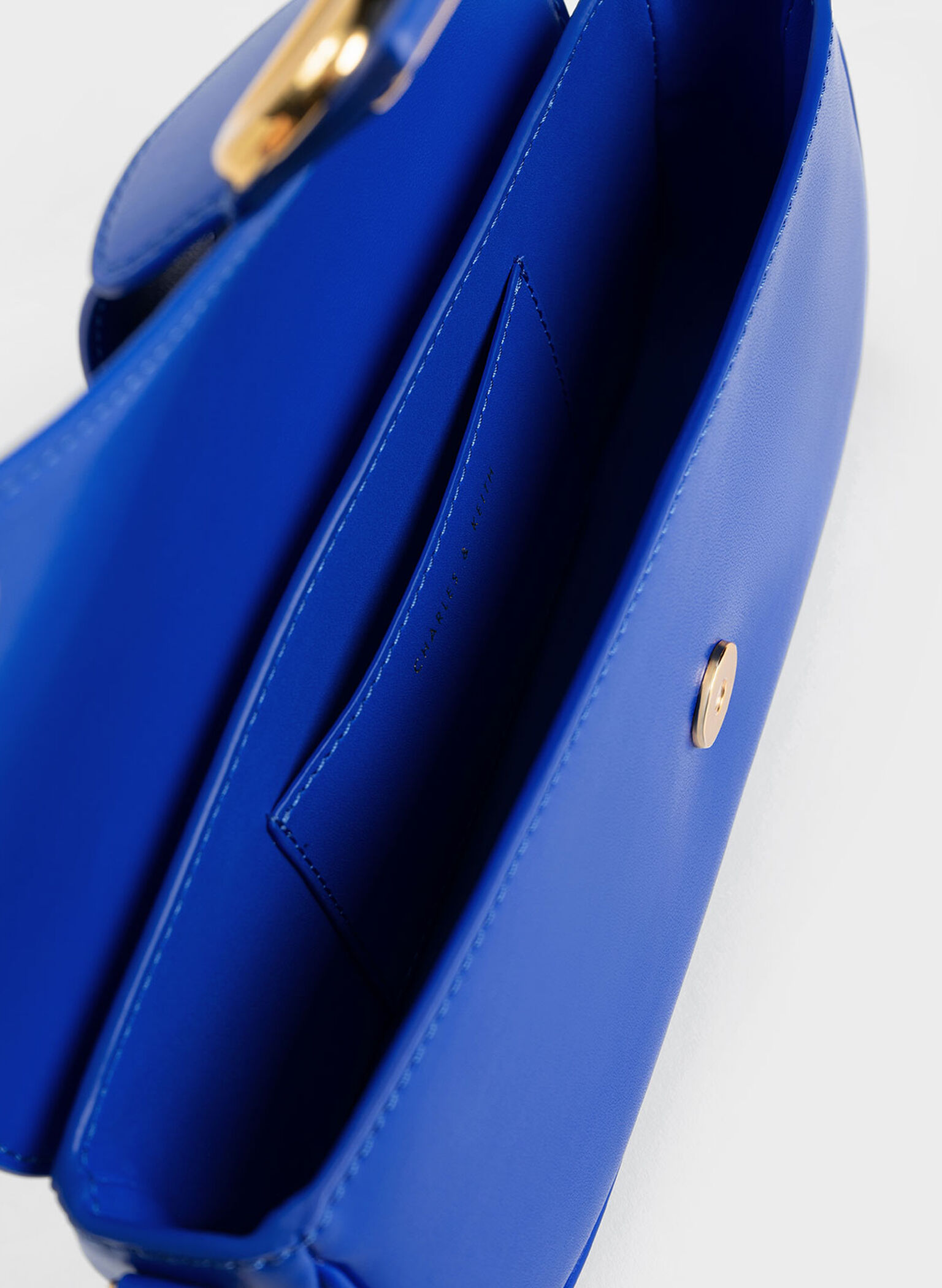 Daki Belted Curved Bag, Cerulean, hi-res