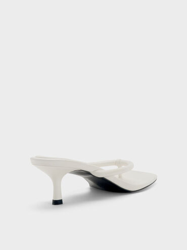 Kitten-Heel Thong Sandals, Chalk, hi-res
